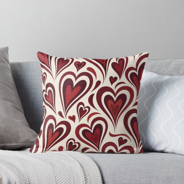 Item preview, Retro Swirl Crimson Red Hearts Valentine Pattern Graphic designed and sold by PACS0011.