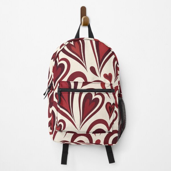 Item preview, Retro Swirl Crimson Red Hearts Valentine Pattern Graphic designed and sold by PACS0011.