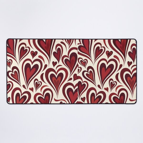 Item preview, Retro Swirl Crimson Red Hearts Valentine Pattern Graphic designed and sold by PACS0011.