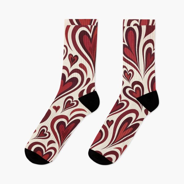Item preview, Retro Swirl Crimson Red Hearts Valentine Pattern Graphic designed and sold by PACS0011.