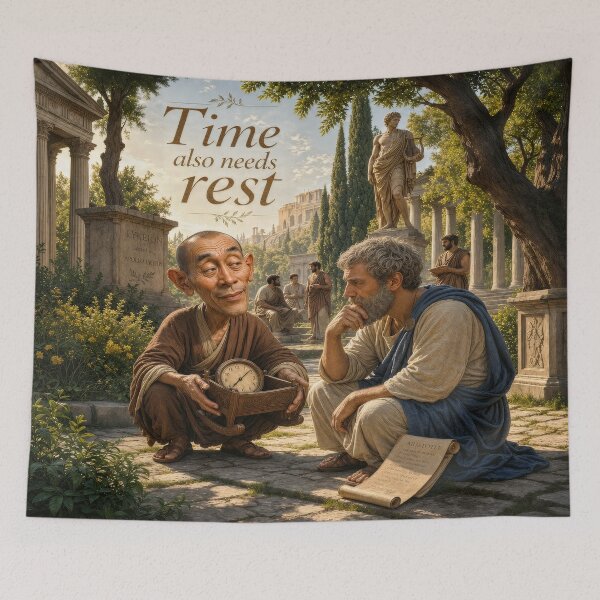 Item preview, Time Also Needs Rest Philosophy Gifts designed and sold by The Brother Wu Collection.