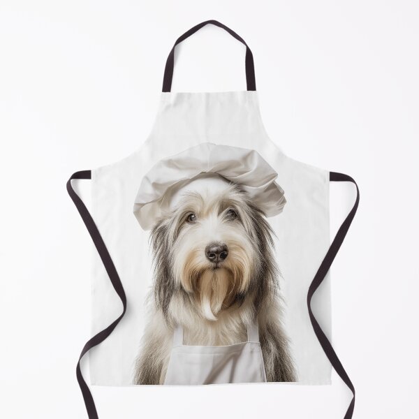 Item preview, Bearded Collie Chef Dog Funny Cooking Apron Hat Cute Pet Portrait designed and sold by LazyOwlStore.