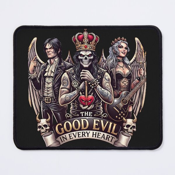 Item preview, Skeleton King Rocker Trio Heart designed and sold by Voodoo Store Paranormal Collections.