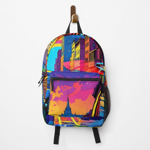 Item preview, Time Travel Retro City and Tropical Paradise Pop Art designed and sold by Daniela`s shop.