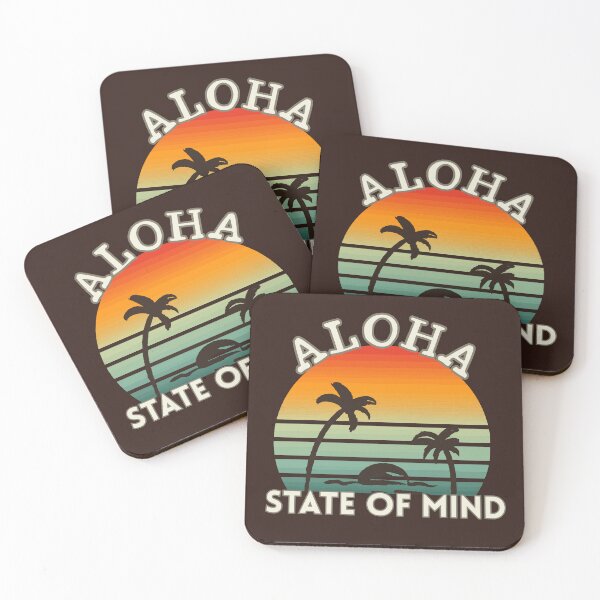 Item preview, Aloha State of Mind Retro 80s Sunset Vintage Surf Tropical Beach Design designed and sold by DNBY.