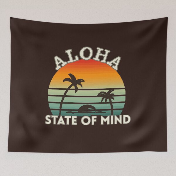 Item preview, Aloha State of Mind Retro 80s Sunset Vintage Surf Tropical Beach Design designed and sold by DNBY.