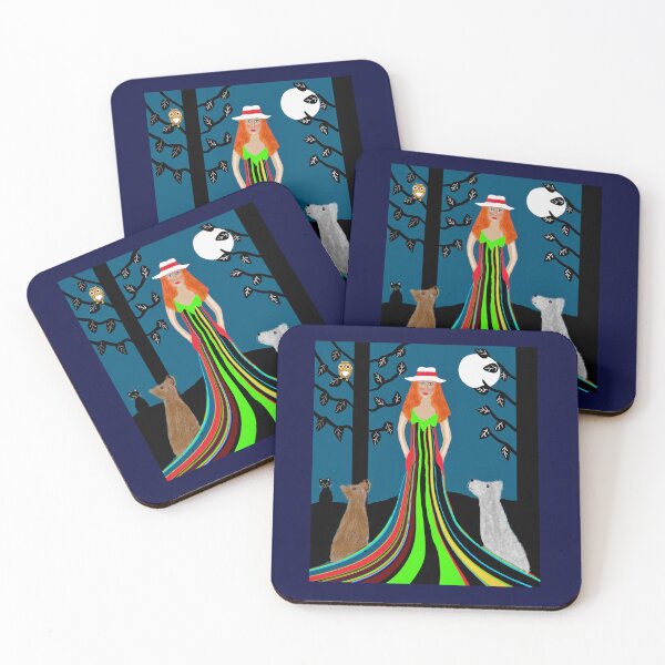 Item preview, Woman in Rainbow Dress Under Moonlight designed and sold by Elaine M Hayward .