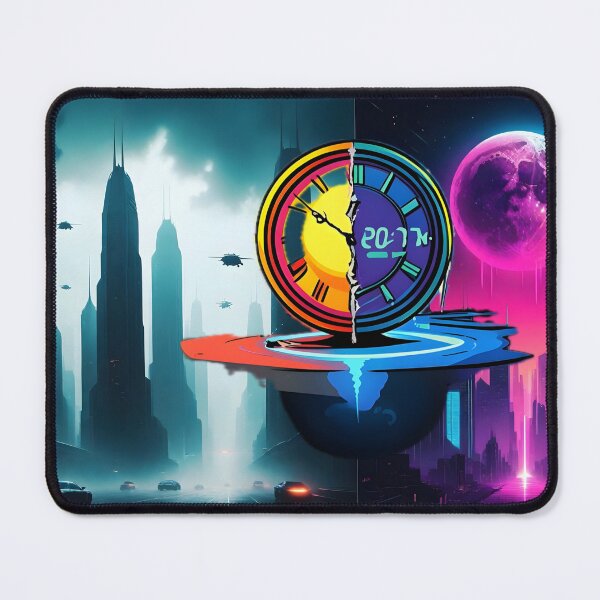 Item preview, Futuristic City Time Distortion - Synthwave Moon Eclipse designed and sold by Daniela`s shop.