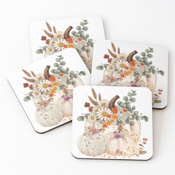 Item preview, Boho Autumn Pumpkins and Floral Watercolor Art - Fall Harvest designed and sold by VibranPalette.