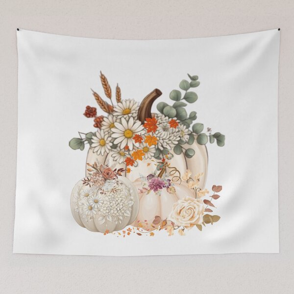 Item preview, Boho Autumn Pumpkins and Floral Watercolor Art - Fall Harvest designed and sold by VibranPalette.