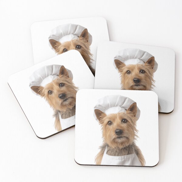 Item preview, Australian Terrier Chef Dog Funny Cooking Apron Hat Cute Pet Portrait designed and sold by LazyOwlStore.
