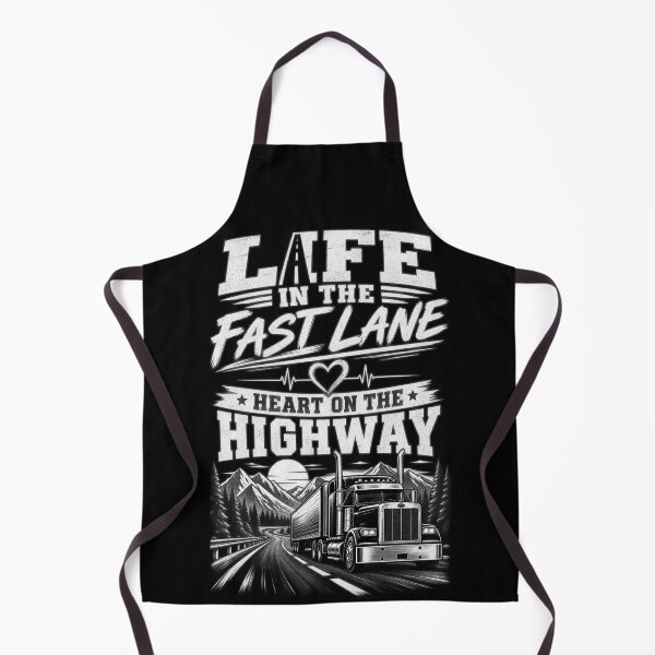 Item preview, Life In The Fast Lane Heart On The Highway Trucker designed and sold by Haque Desigens.