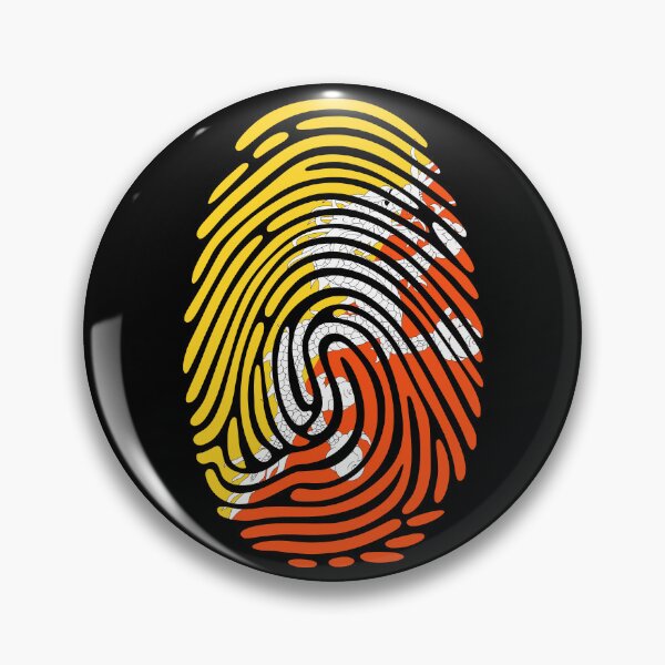 Item preview, Bhutan Flag Fingerprint Identity | Bhutanese DNA Heritage Graphic designed and sold by NTGUILTY.