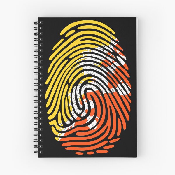Item preview, Bhutan Flag Fingerprint Identity | Bhutanese DNA Heritage Graphic designed and sold by NTGUILTY.