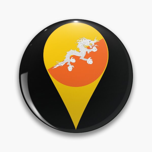 Item preview, Bhutan Flag Location Pin Map Marker | Bhutanese Destination GPS Icon designed and sold by NTGUILTY.