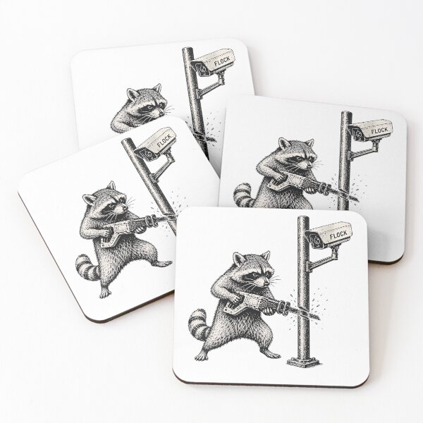 Item preview, Anti-Flock Raccoon - Anti Surveillance Camera Rebel Meme designed and sold by Rahamkshop.
