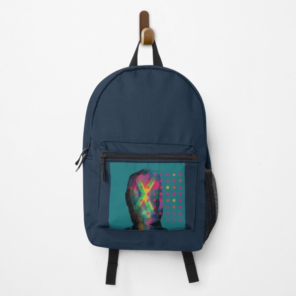 Item preview, Neon Glitch Abstract Human Head with Colorful Crosses designed and sold by MikZviagin.