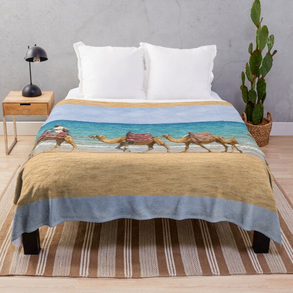 Item preview, Moroccan Camel Caravan by the Atlantic Ocean designed and sold by wiwiart.