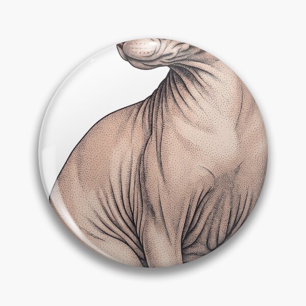 Item preview, Sphynx Cat Fine Stipple Engraving Portrait Art designed and sold by Ninjacatoff.