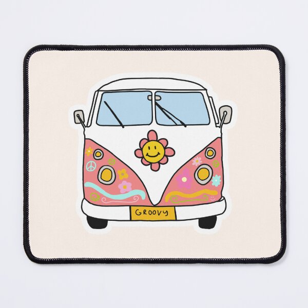 Item preview, Flower Pink Hippie Van designed and sold by Cute-Chaotic-Co.