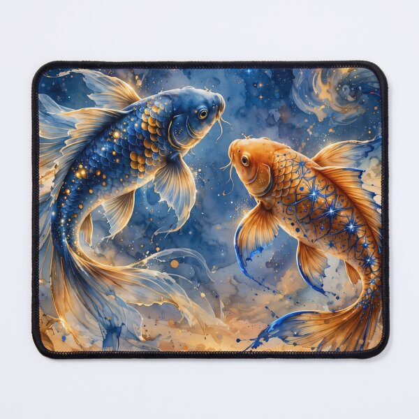 Item preview, Sapphire & Amber - Celestial Drift Koi designed and sold by PrettyCrypt.