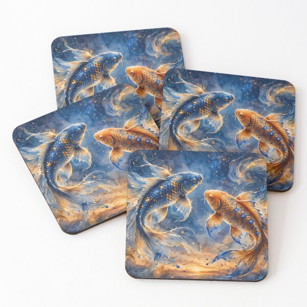 Item preview, Sapphire & Amber - Celestial Drift Koi designed and sold by PrettyCrypt.