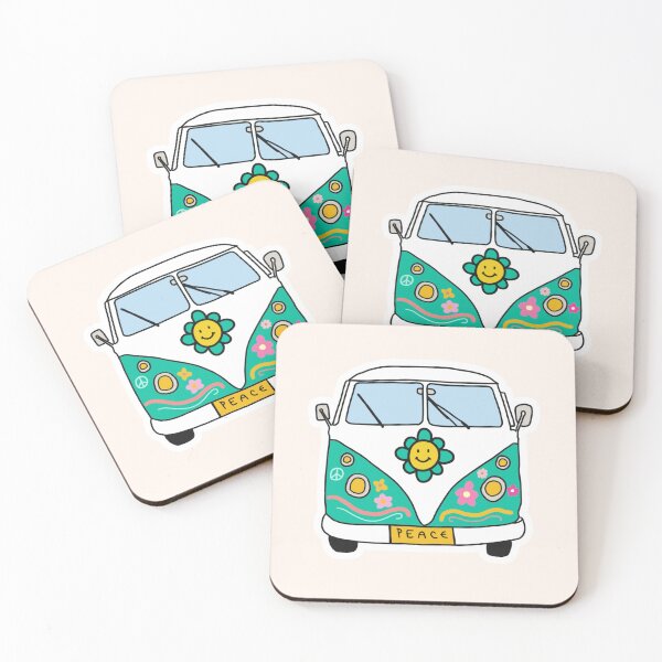 Item preview, Flower Green Hippie Van designed and sold by Cute-Chaotic-Co.