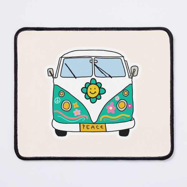 Item preview, Flower Green Hippie Van designed and sold by Cute-Chaotic-Co.