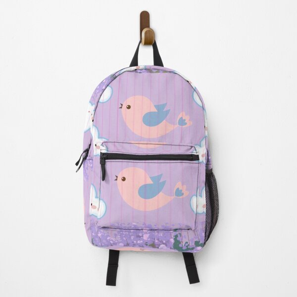 Item preview, Kawaii cloud and little bird pattern in warm tones designed and sold by Azurart2.