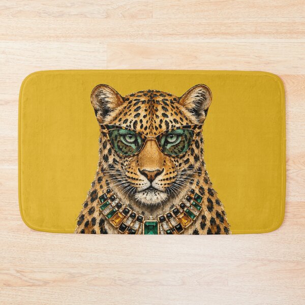 Item preview, Glam Leopard Bling - Emerald Green Sunglasses Big Cat Pop Art designed and sold by sportfantees.