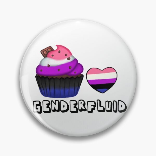 Item preview, Genderfluid Heart Cupcake designed and sold by HistoryHounds.