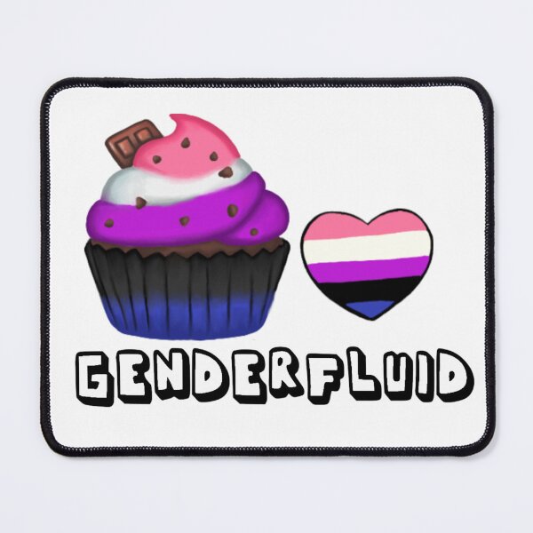 Item preview, Genderfluid Heart Cupcake designed and sold by HistoryHounds.