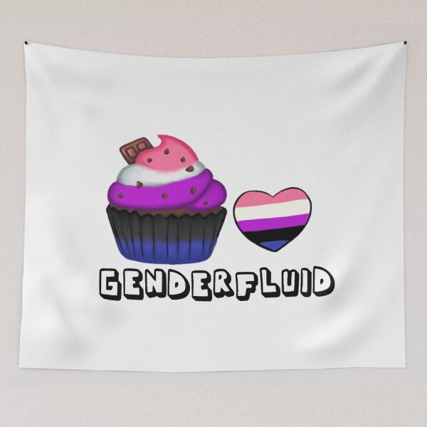 Item preview, Genderfluid Heart Cupcake designed and sold by HistoryHounds.