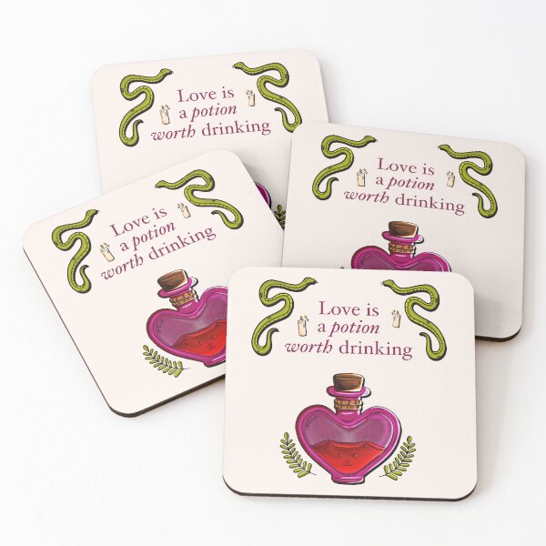 Item preview, Love Is A Potion Worth Drinking - Botanical Witchy Heart Bottle designed and sold by Crystalsdrawing.