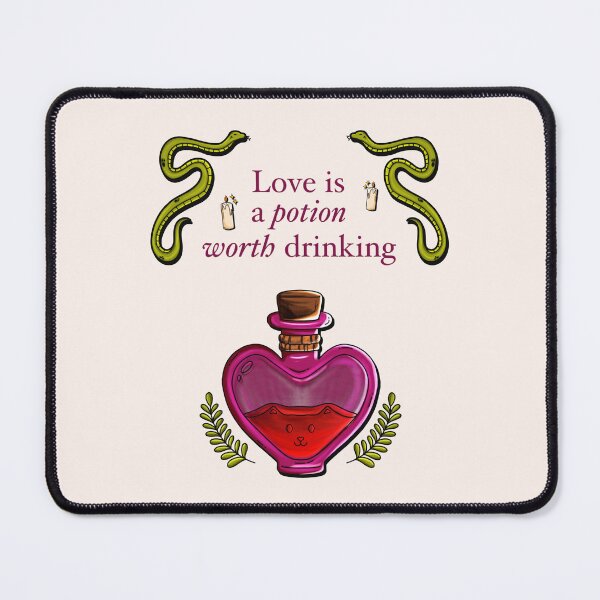 Item preview, Love Is A Potion Worth Drinking - Botanical Witchy Heart Bottle designed and sold by Crystalsdrawing.