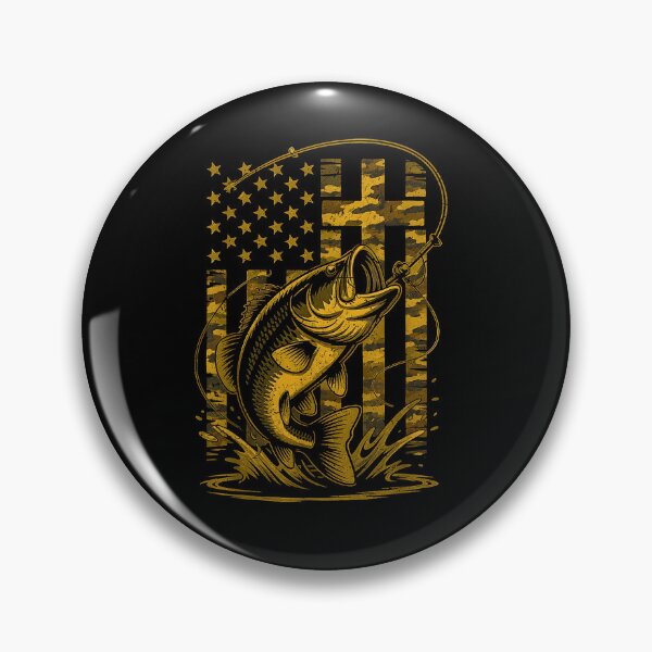 Item preview, Fishing Camouflage American Flag Bass Fishing designed and sold by Rahamkshop.