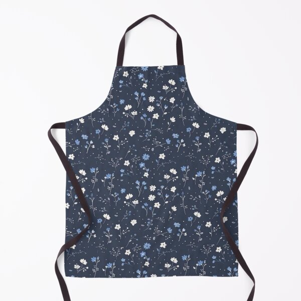 Item preview,  white little roses on a navy background designed and sold by Thecountess0o0.