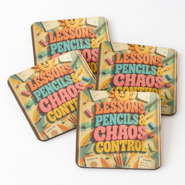 Item preview, Lessons Pencils Chaos Control Funny Groovy Teacher Back To School designed and sold by mo-carnival.