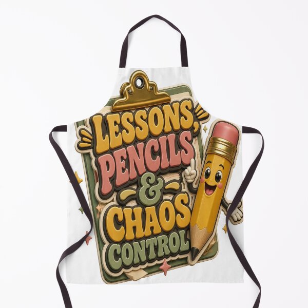 Item preview, Lessons Pencils Chaos Control Funny Groovy Teacher Back To School designed and sold by mo-carnival.