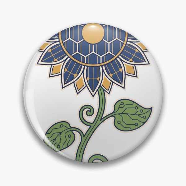 Item preview, Solarpunk Sunflower Eco-Futurist Art Nouveau Design designed and sold by Ninjacatoff.