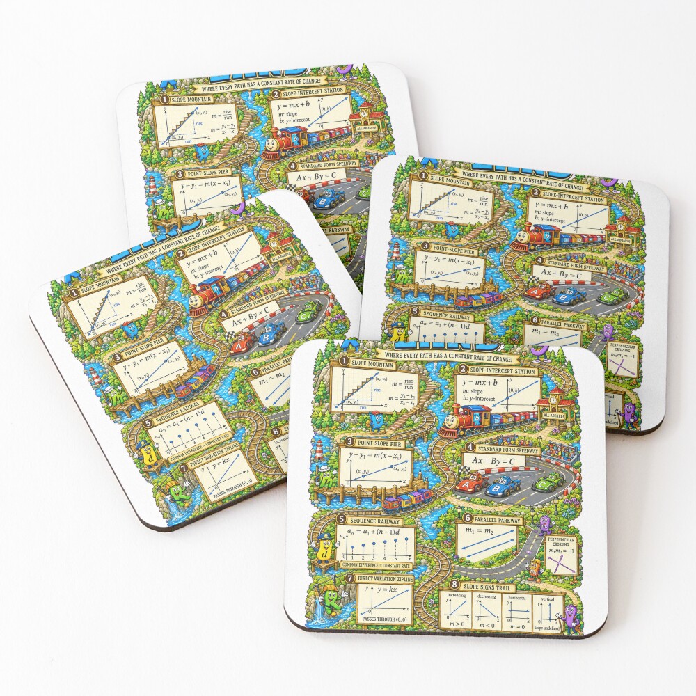 Item preview, Coasters (Set of 4) designed and sold by ForestaMath.
