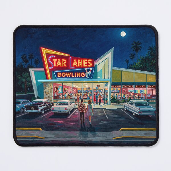 Item preview, Exterior Bowling Alley Neon Signs Pop Art designed and sold by Home Decor Art.
