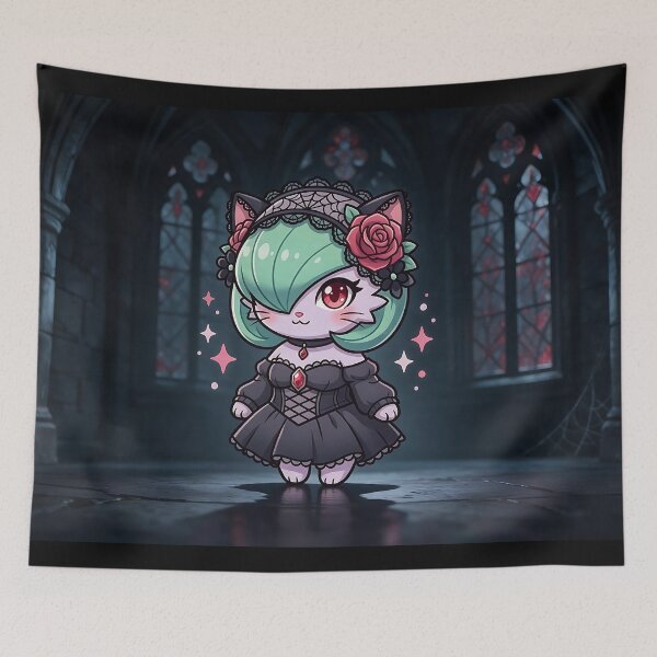Item preview, Gothic Lolita Gardevoir Cat: Black Lace Dress designed and sold by CuteKats.