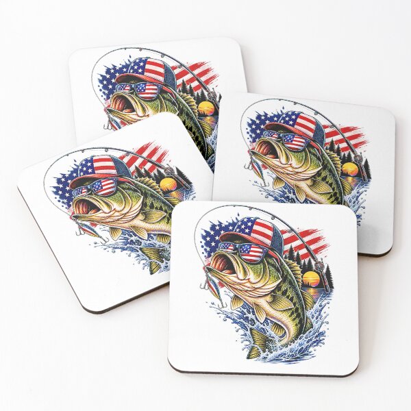 Item preview, Fishing Camouflage American Flag Bass Fishing designed and sold by Rahamkshop.
