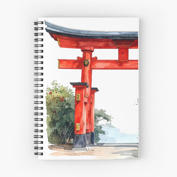 Item preview, Red Torii Gate in Misty Bamboo Forest designed and sold by BetweenForms.