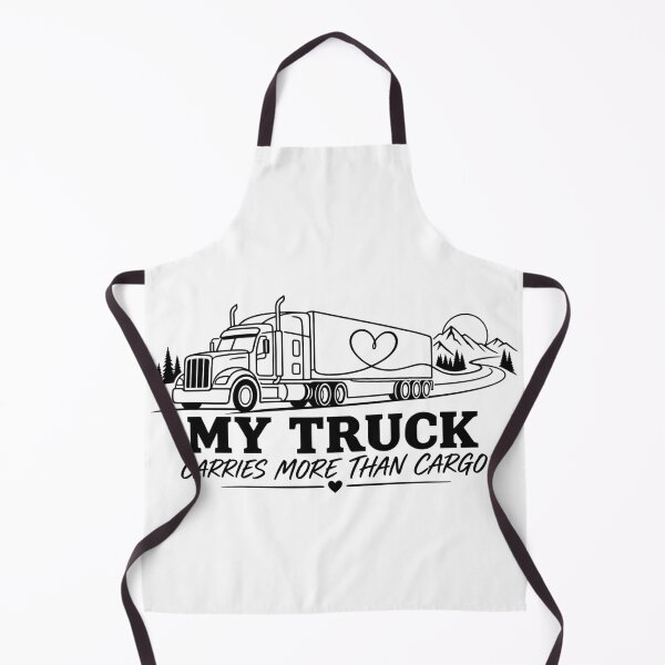 Item preview, My Truck Carries More Than Cargo - Trucker Love Line Art designed and sold by Haque Desigens.