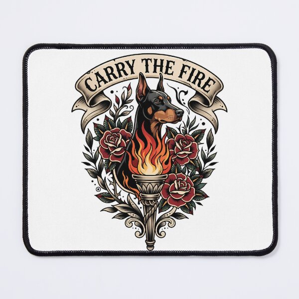 Item preview, Doberman Torch and Roses Design designed and sold by SHOP-Corner.