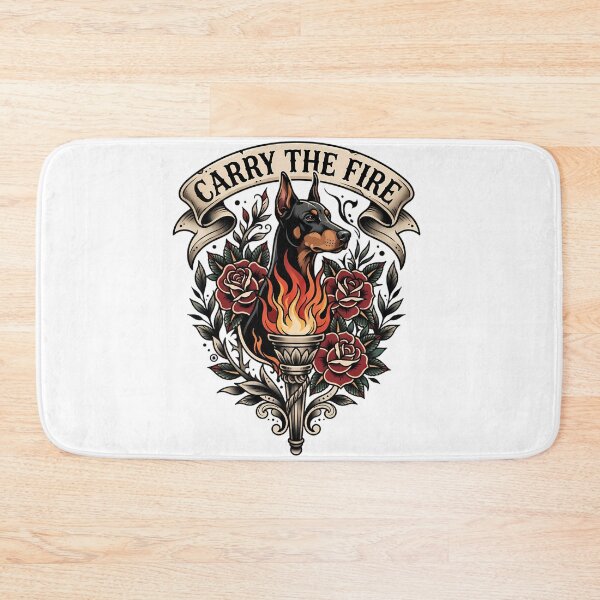Item preview, Doberman Torch and Roses Design designed and sold by SHOP-Corner.