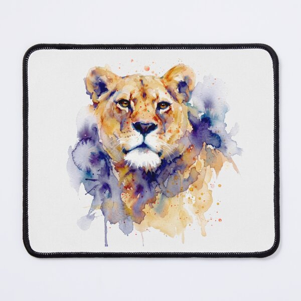 Item preview, Lioness Calm Gaze, Indigo and Gold designed and sold by caracatita75.