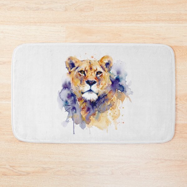 Item preview, Lioness Calm Gaze, Indigo and Gold designed and sold by caracatita75.